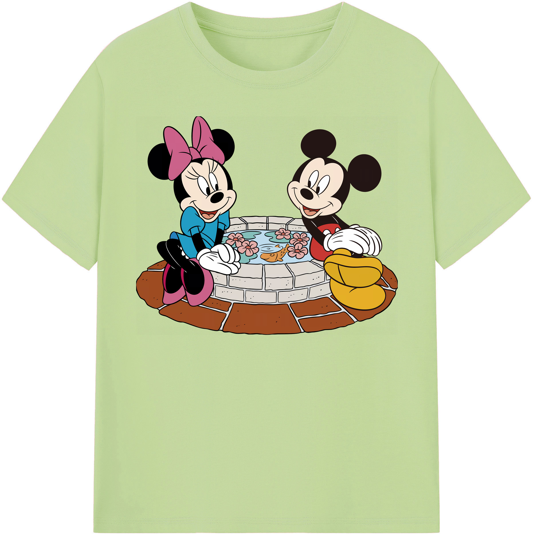 （画像用） ミッキーマウス Mickey Mouse 綿100％半袖Tシャツ（フロントプリント）